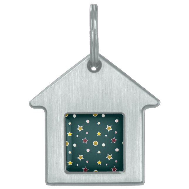 Stars Pet Name Tag (Front)