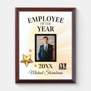 Stars photo employee of the year recognition award plaque