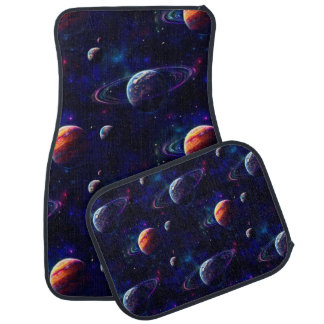 Stars, Planets, Galaxy, Outer space Themed Car Floor Mat