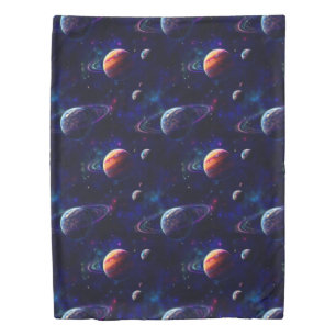Stars, Planets, Galaxy, Outer space Themed Duvet Cover