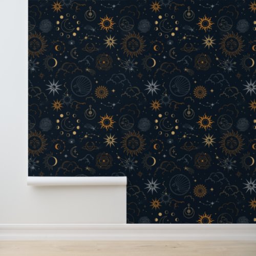 Stars  Planets Pattern 2 Wallpaper