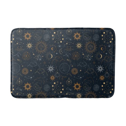 Stars  Planets Pattern Bath Mat