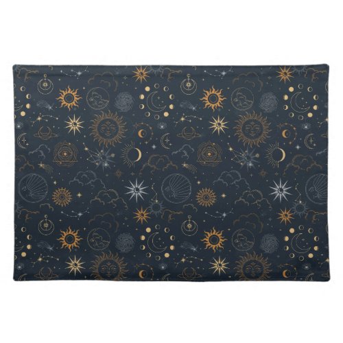 Stars  Planets Pattern Cloth Placemat