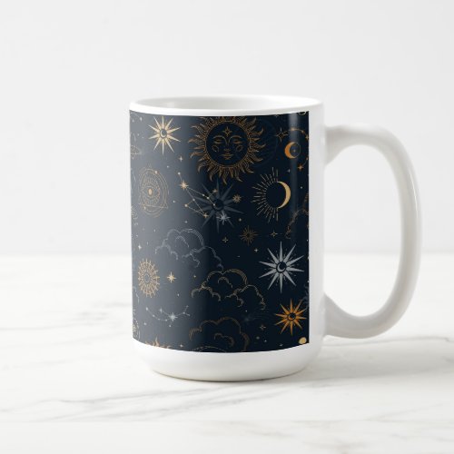 Stars  Planets Pattern Coffee Mug