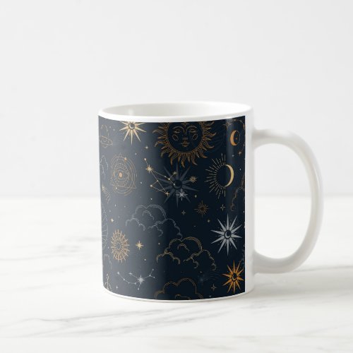 Stars  Planets Pattern Coffee Mug