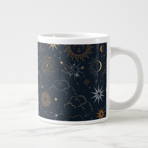 Stars  Planets Pattern Giant Coffee Mug