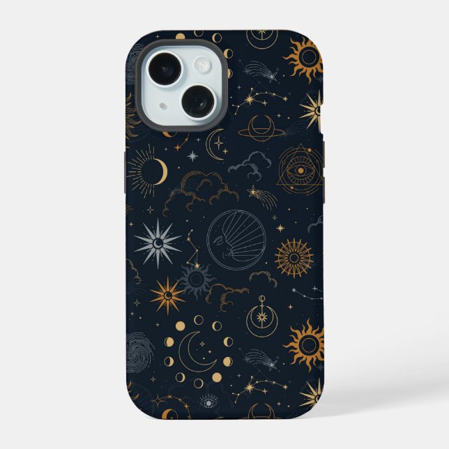 Stars & Planets Pattern Iphone Case (Back)