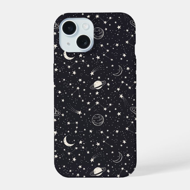 Stars & Planets Pattern Iphone Case (Back)