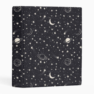 Stars & Planets Pattern Mini Binder