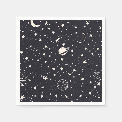 Stars  Planets Pattern Napkins