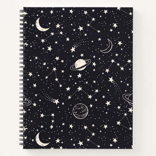 Stars  Planets Pattern Notebook