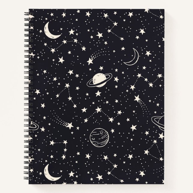 Stars & Planets Pattern Notebook (Front)