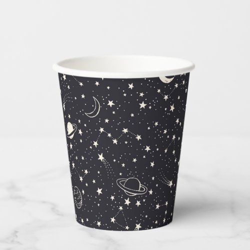 Stars  Planets Pattern Paper Cups