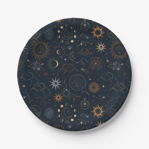 Stars  Planets Pattern Paper Plates