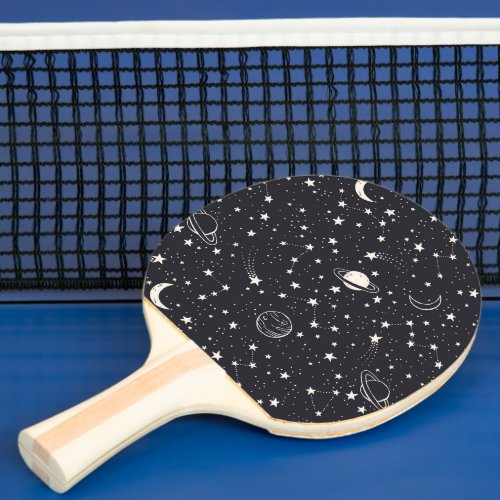 Stars  Planets Pattern Ping Pong Paddle