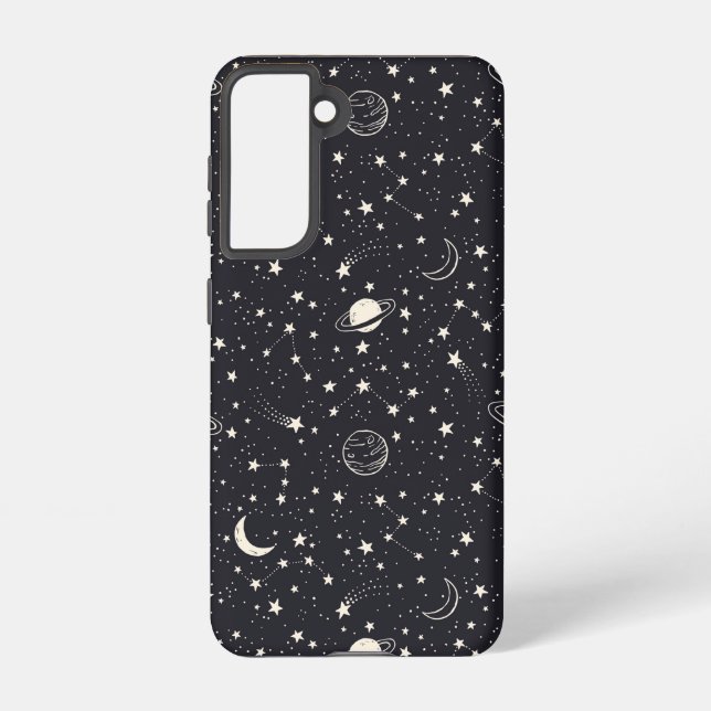 Stars & Planets Pattern Samsung Galaxy Case (Back)