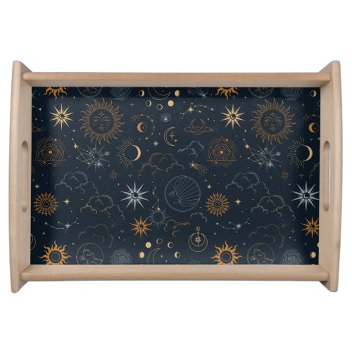 Stars  Planets Pattern Serving Tray