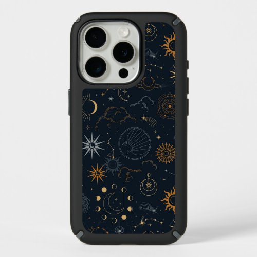 Stars  Planets Pattern iPhone 15 Pro Case