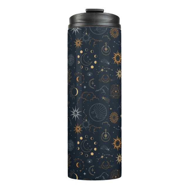 Stars & Planets Pattern Thermal Tumbler (Front)