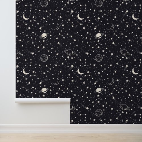 Stars  Planets Pattern Wallpaper