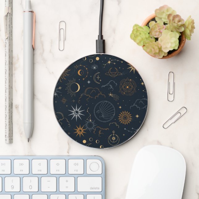 Stars & Planets Pattern Wireless Charger (Desk)