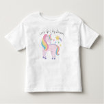 Stars &amp; Rainbow Magical Unicorn Birthday Message Toddler T-shirt at Zazzle