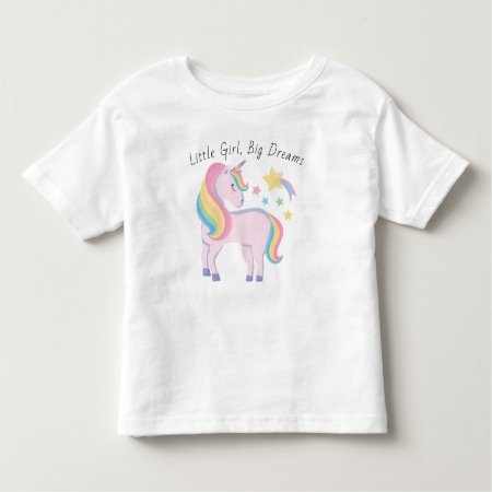 Stars & Rainbow Magical Unicorn Birthday Message Toddler T-shirt