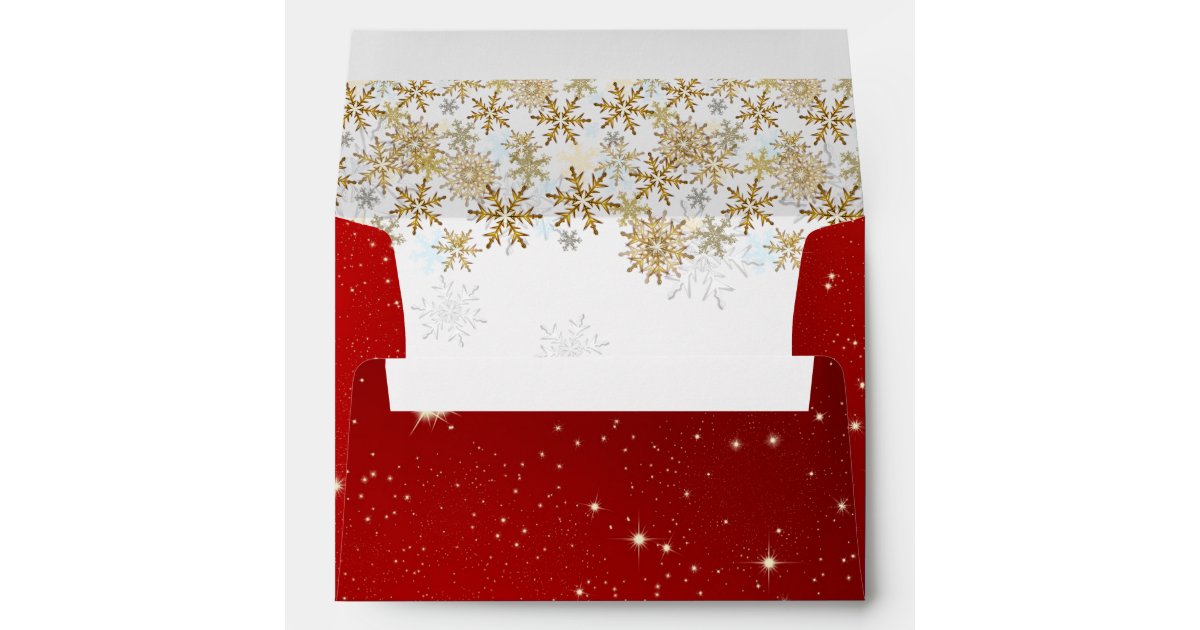 Stars Red A7 Christmas Envelopes