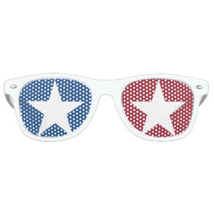 Stars Red White Blue Retro Sunglasses