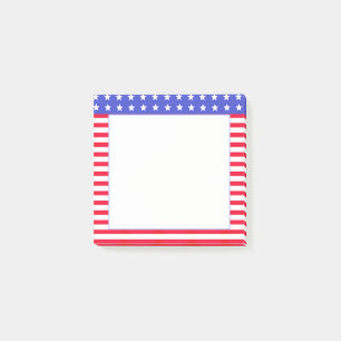 Stars, Red & White Striped Post-it Notes