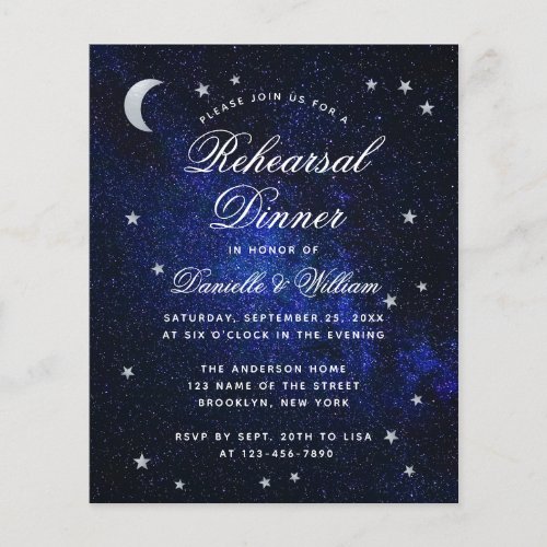 Stars Rehearsal Dinner _ Budget Celestial Wedding 