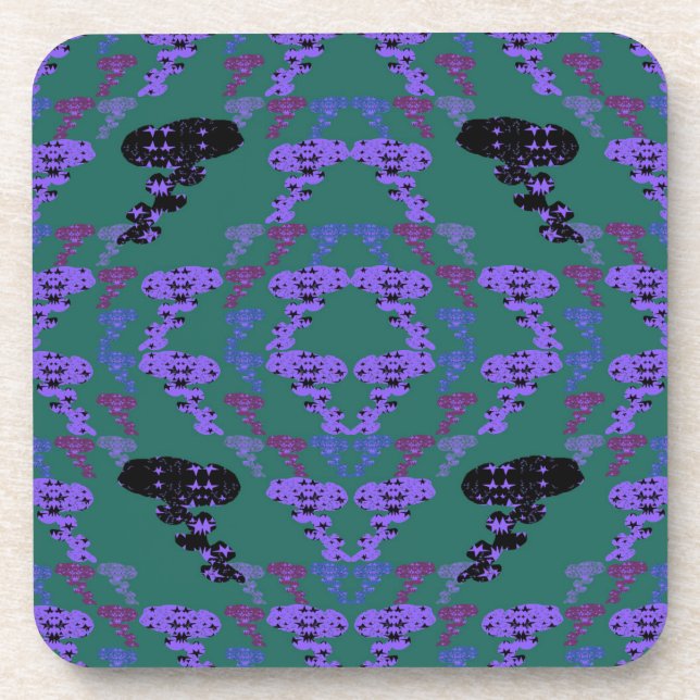 Stars Roses Beverage Coaster (Front)