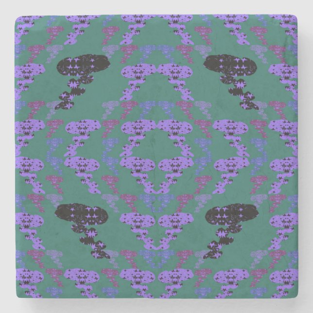 Stars Roses Stone Coaster (Front)
