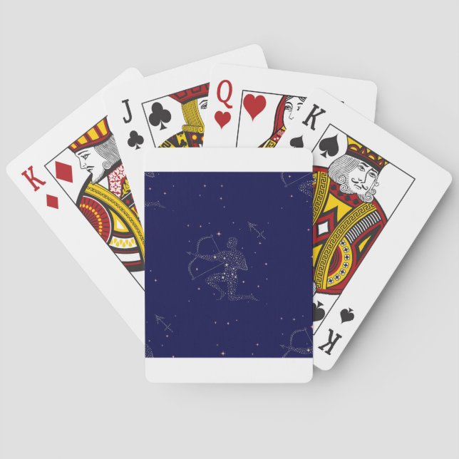 stars sagittarius poker cards (Back)