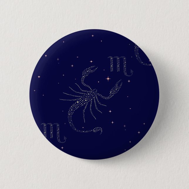 stars scorpio button (Front)