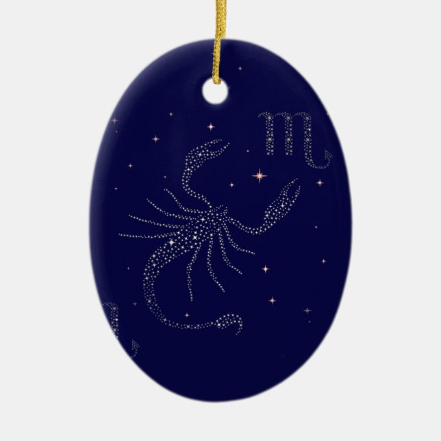 stars scorpio ceramic ornament (Front)