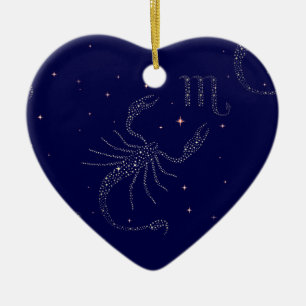 stars scorpio ceramic ornament