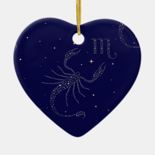 stars scorpio ceramic ornament (Front)