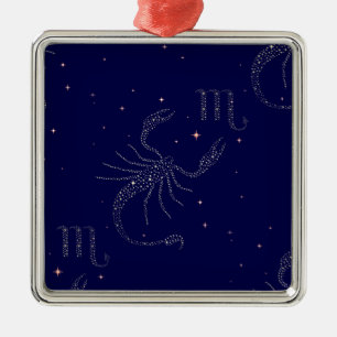 stars scorpio metal ornament