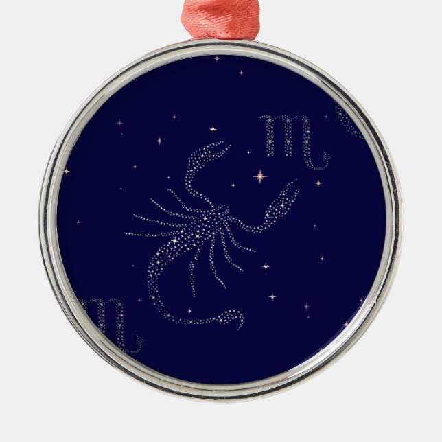 stars scorpio metal ornament (Front)