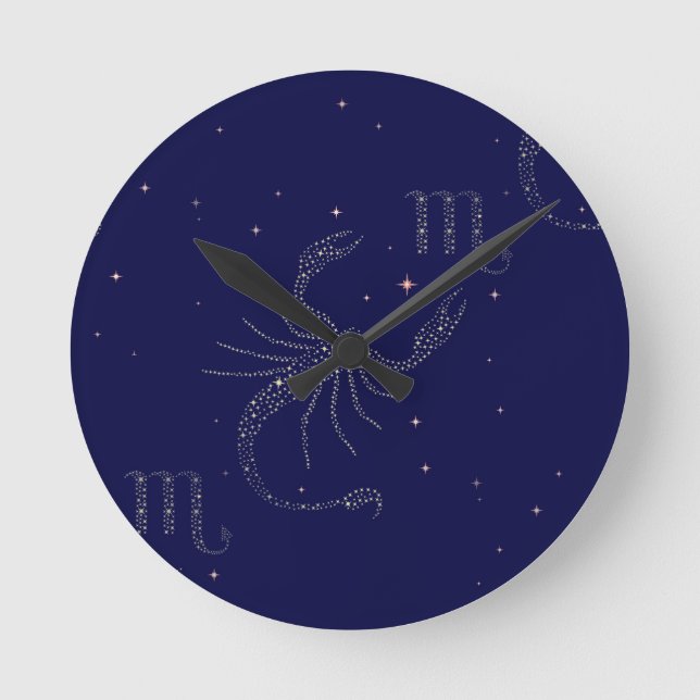 stars scorpio round clock (Front)
