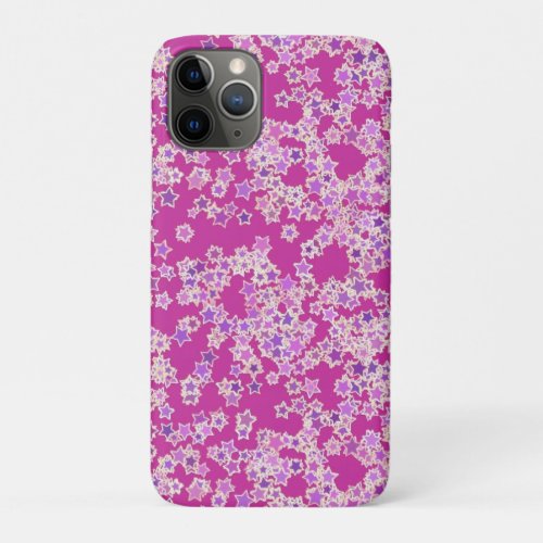 Stars shades of lilac against magenta iPhone 11 pro case