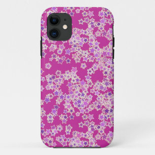 Stars, shades of lilac against magenta iPhone 11 case
