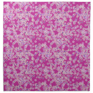Stars, shades of lilac against magenta napkin