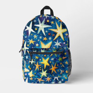Stars Shine All Night #1005 Printed Backpack