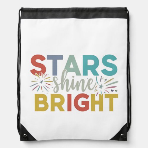 Stars Shine Bright Drawstring Backpack