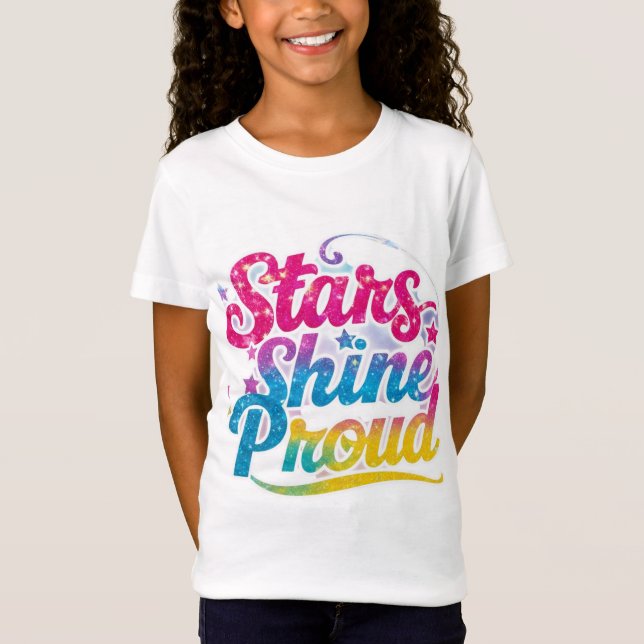 Stars Shine Proud T-Shirt – Radiant Patriotism (Front)