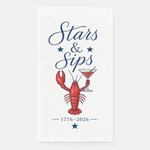 Stars & Sips 4th of July America 250  Paper Guest Towels