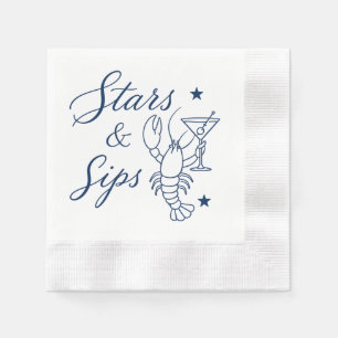 Stars & Sips America 250 Lobster Coastal Summer Napkins