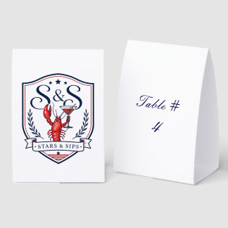 Stars & Sips Fourth of July America 250 Paper Table Tent